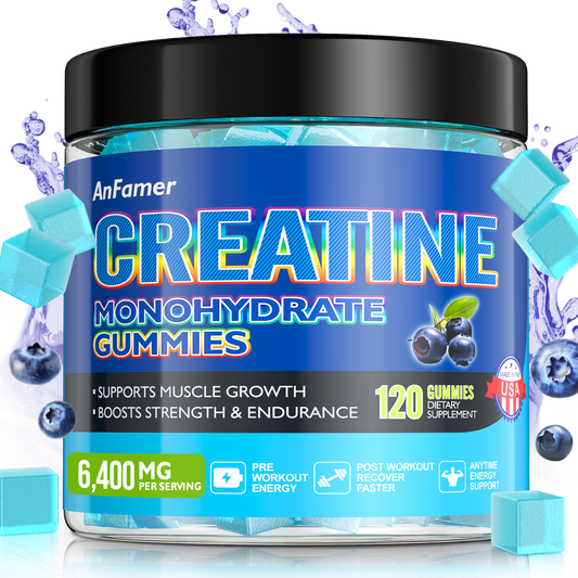 Creatine Monohydrate Gummies 6400mg - Sugar Free Muscle Building Supplement | AnFamer - Anfamer