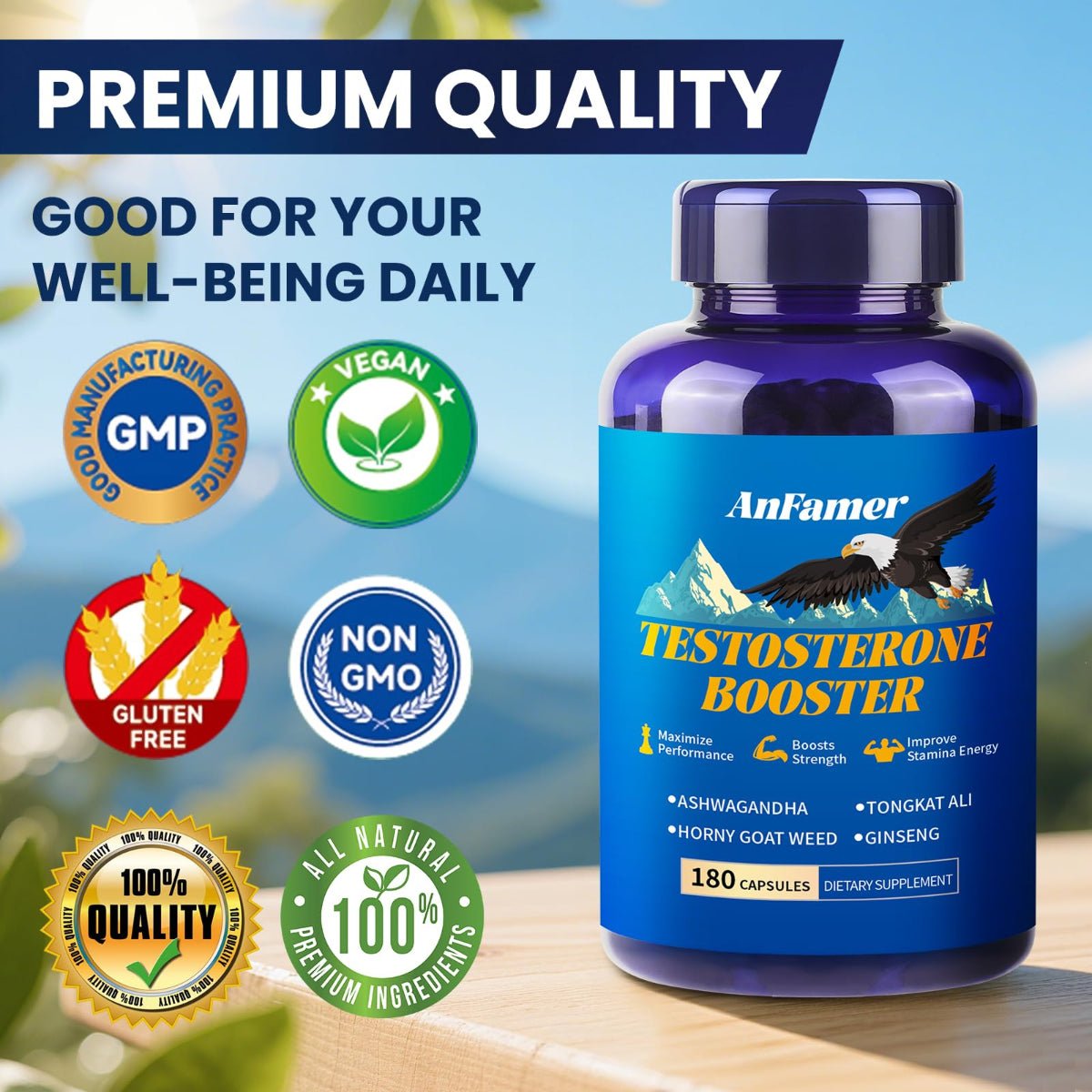 Premium Herbal Wellness Supplement - Natural Energy & Vitality Formula - Anfamer