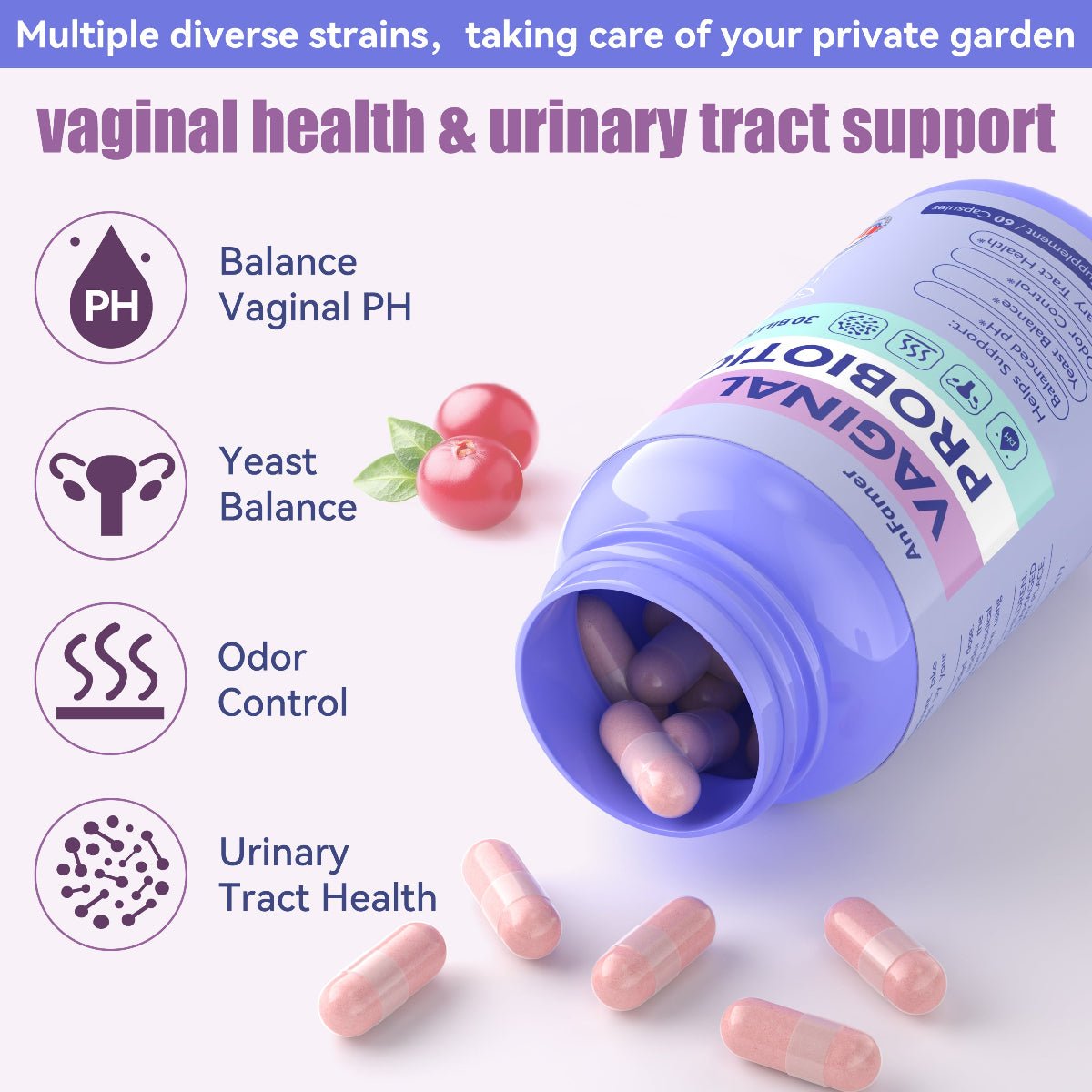 Probiotics for Women pH Balance - Vaginal Health & Digestive Support | AnFamer - Anfamer